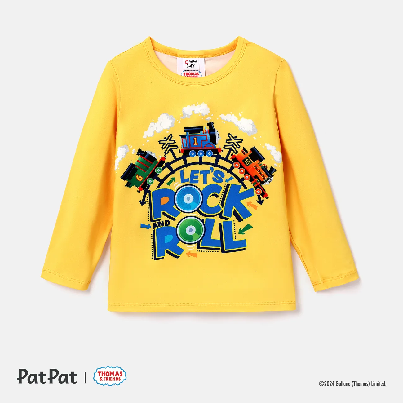 Thomas & Friends Digital Print Toddler Boy Long-sleeve T-Shirt Yellow big image 1