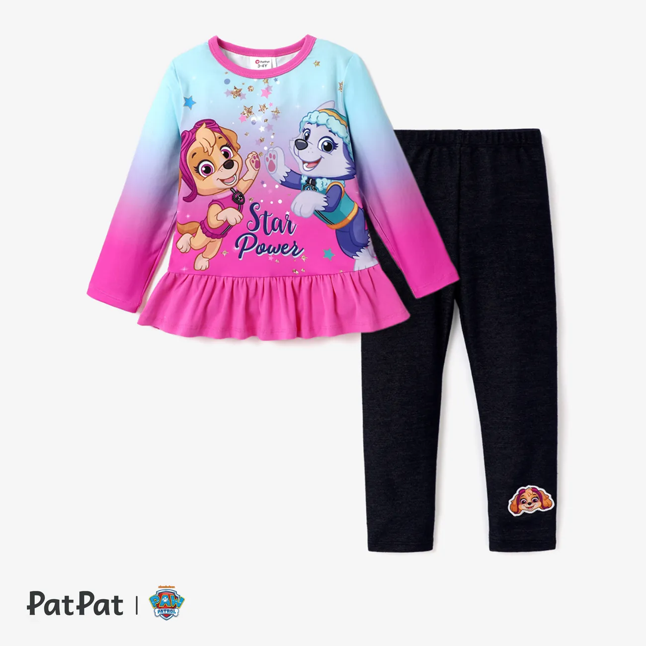 PAW Patrol Toddler Girl Character Print Long-sleeve Top and Leggings Sets Multi-color big image 1