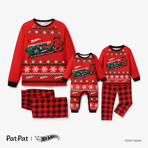 Hot Wheels Navidad Papi y yo Conjuntos combinados para familia Pijamas (Flame Resistant)