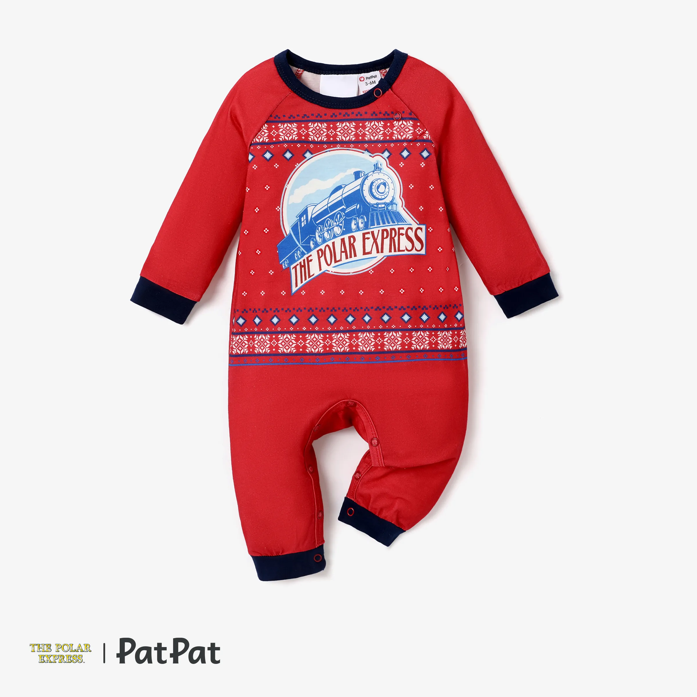 Le Pyjama Allover Big Graphic De La Famille Polar Express Famille De Noël Assorti (résistant Aux Flammes)
