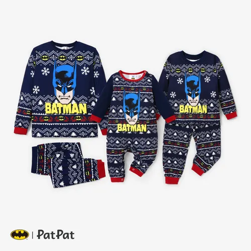 Batman Natal Look de família Manga comprida Conjuntos de roupa para a família Pijamas (Flame Resistant)