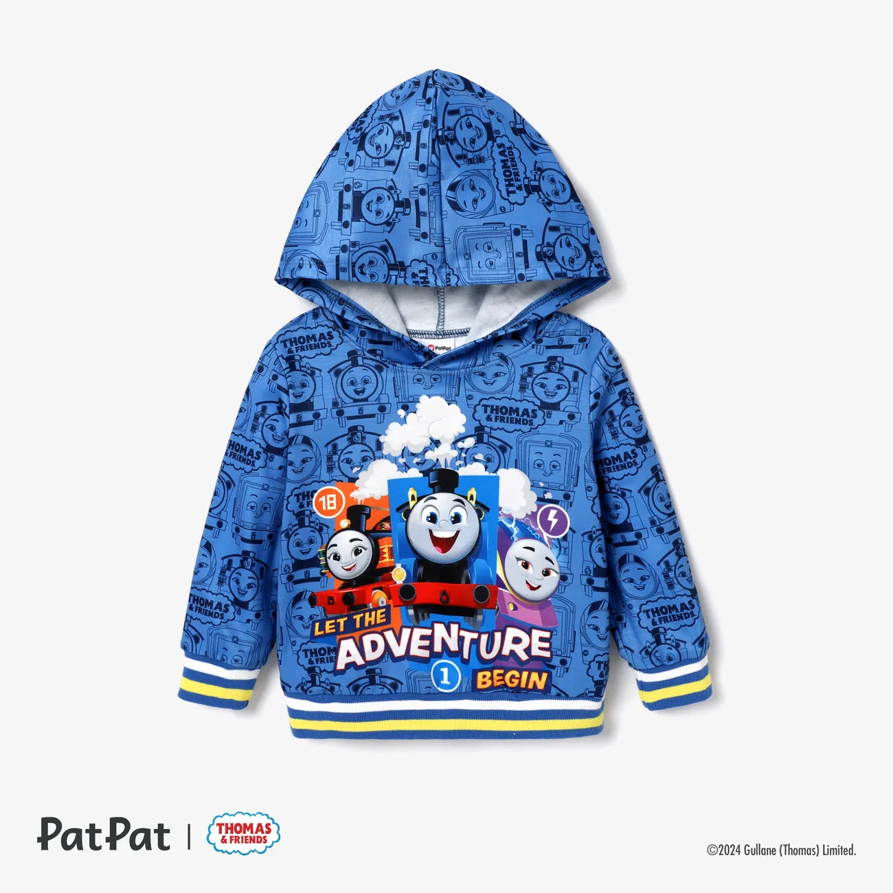 Thomas & Friends Toddler Boys Long-sleeve Hooded Top  Blue big image 1