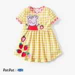 Peppa Pig Ostern Kleinkinder Mädchen Unregelmäßiger Saum Kindlich Kleider gelb