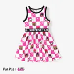 L.O.L. SURPRISE! Toddler/Kid Girls 1pc Web Gradient Pattern Sleeveless Checkerboard All-over Pattern Dress Multi-color