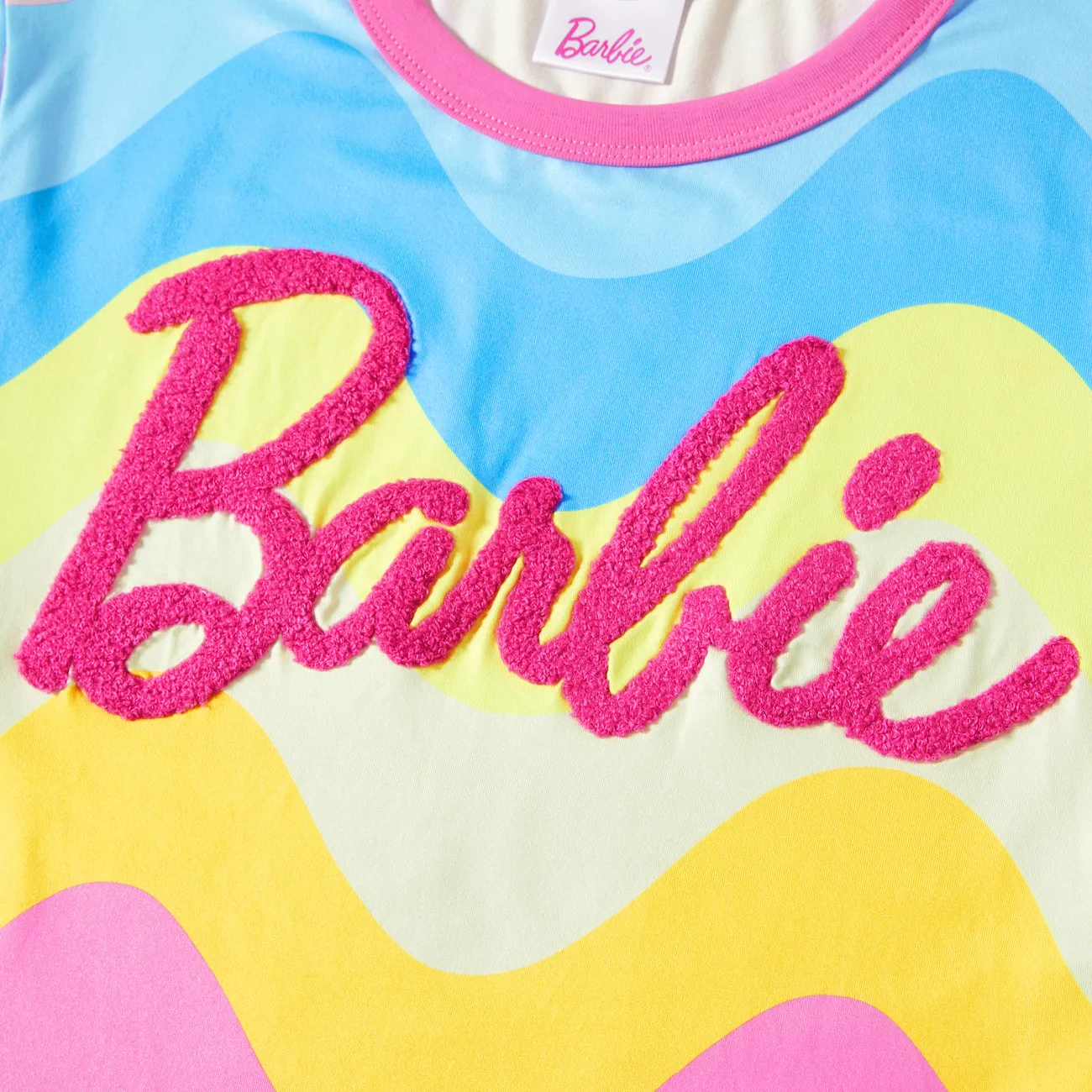 Barbie Mommy & Me Girls Rainbow Top
 PINK-1 big image 1