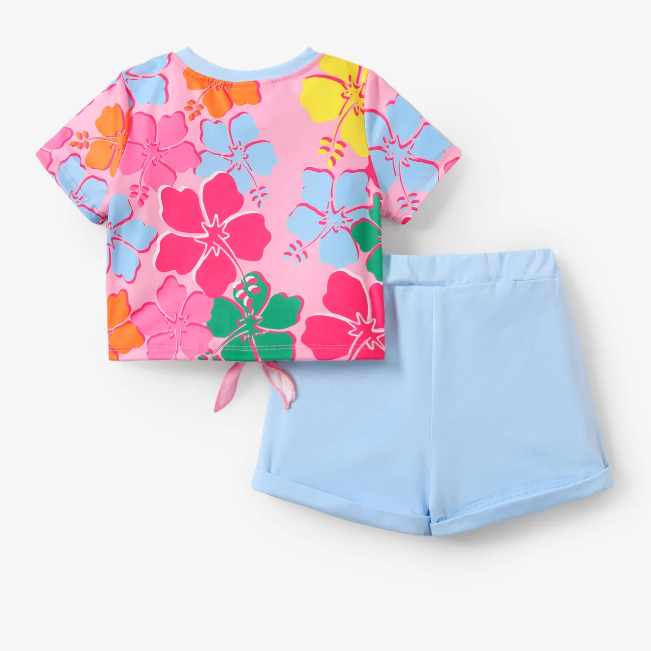 Looney Tunes 2pcs Toddler Girls Character Print Floral T-Shirt and Shorts Set
 Roseo big image 1