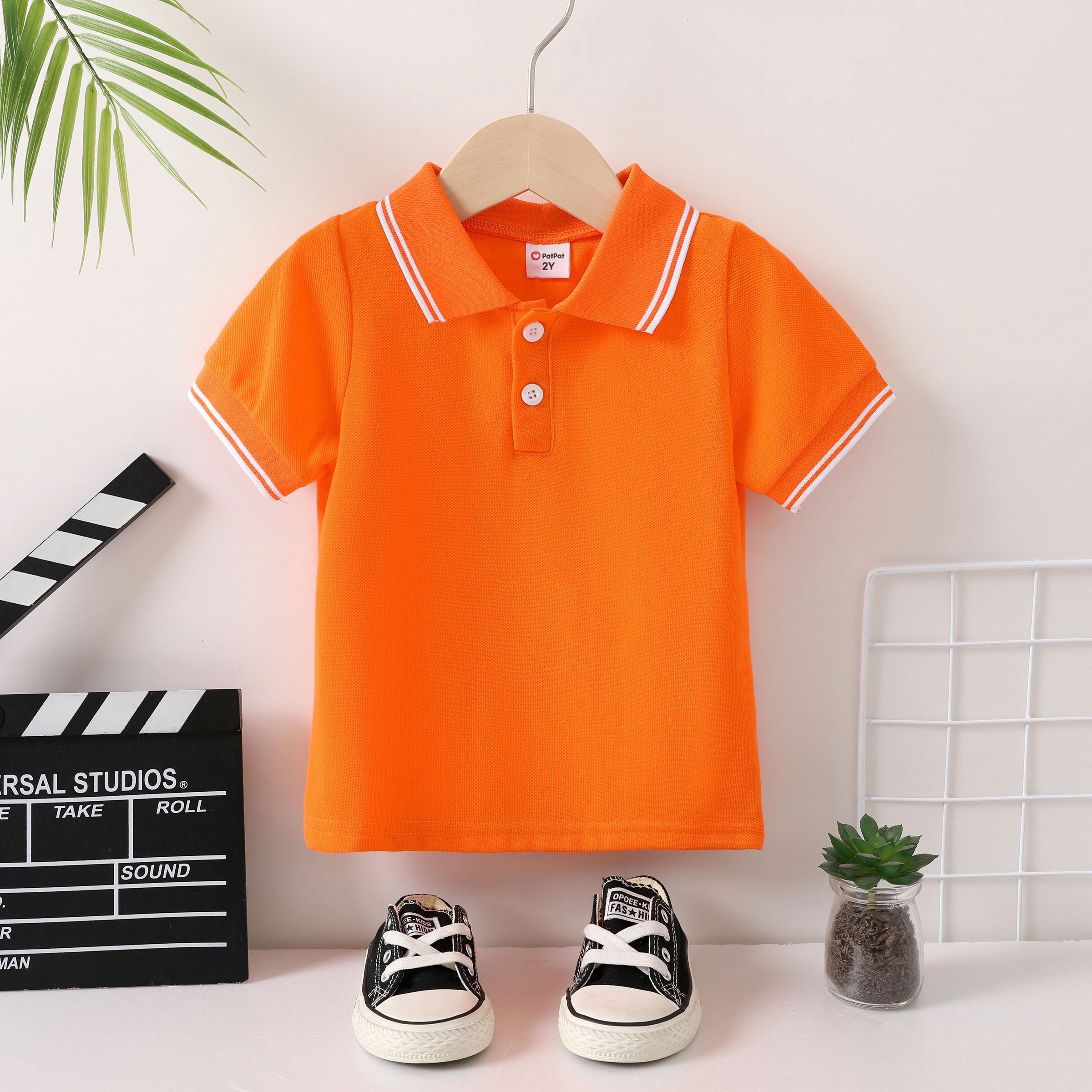 School Solid Color Toddler Boy/Girl Polo Shirt