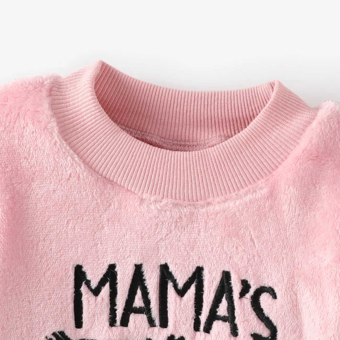 Muttertag Kleinkinder Mädchen Stehkragen Süß Kleider rosa big image 1
