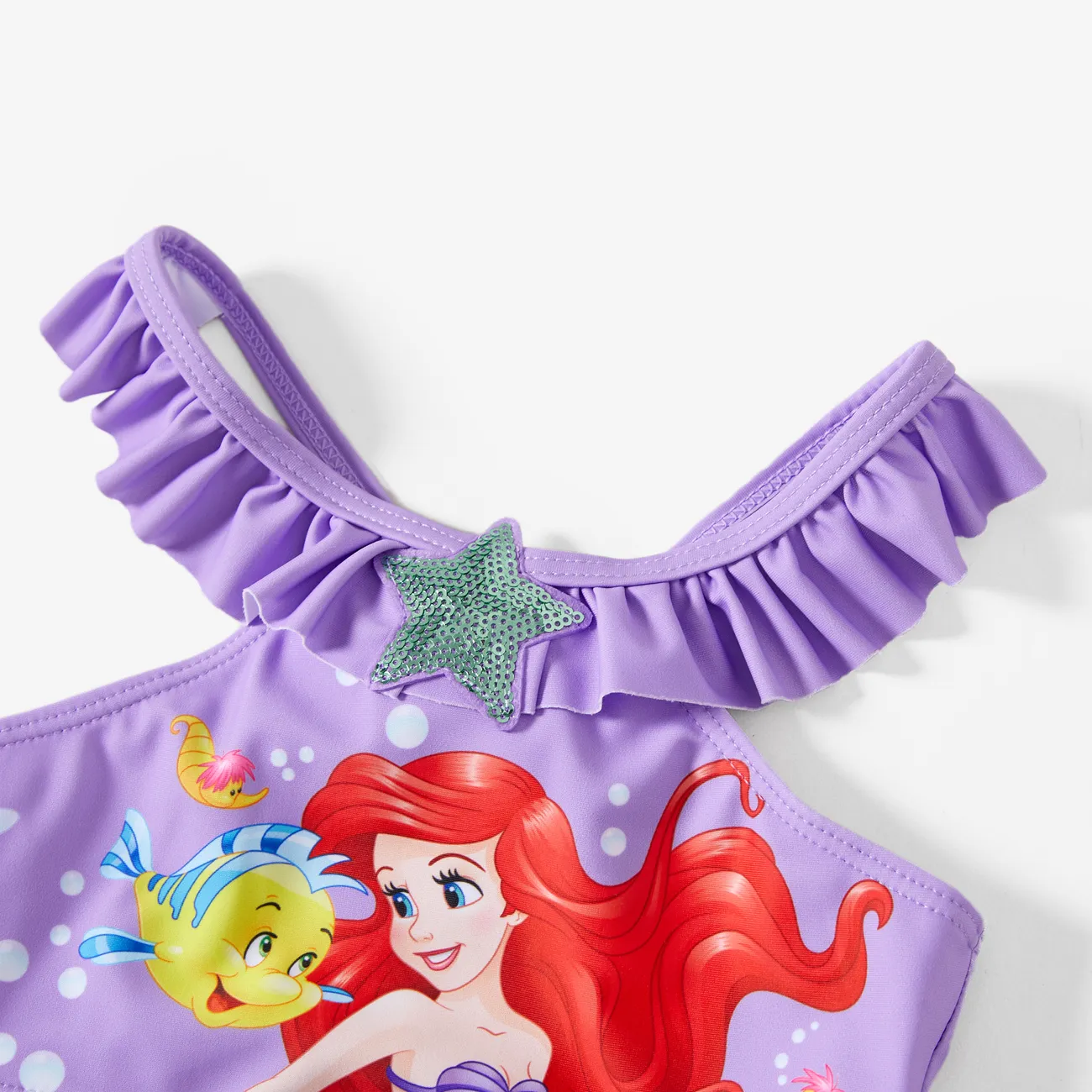 Disney princess Sibling Matching Ariel Shinning Star pattern Design Swimming suit Blue big image 1