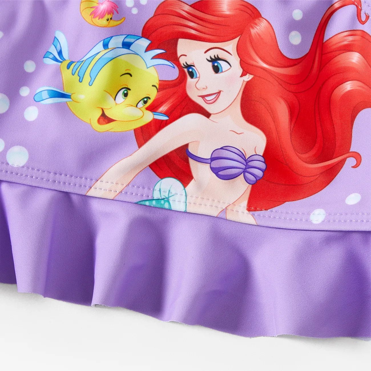 Disney Princess Páscoa Menina Extremidades franzidas Infantil Fatos de banho Azul big image 1