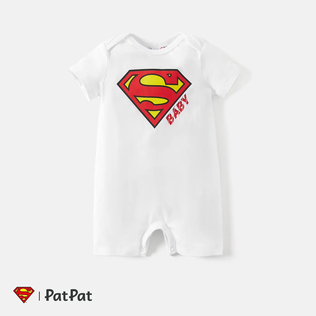 Superman Family Matching Cotton Short-sleeve Graphic White Tee White big image 1