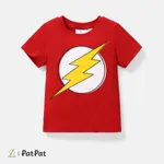 Justice League Toddler Boy Logo Print Short-sleeve Cotton Tee Red
