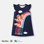 PAW Patrol Toddler Girl Rainbow Print Flutter-sleeve Dress Tibetanblue