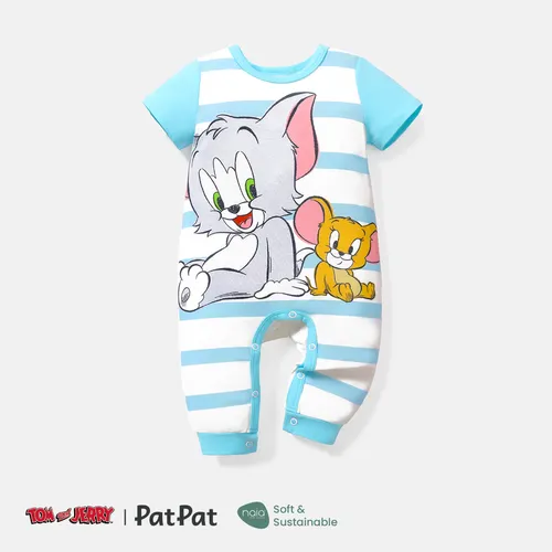 Tom and Jerry 嬰兒 男 多種動物 童趣 短袖 長腿連身衣