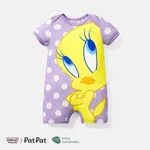 Looney Tunes Baby Boy/Girl Cartoon Animal Print Short-sleeve Naia™ Romper Light Purple