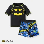 Justice League Toddle Boy 2pcs Short-sleeve Top and Trunks Swimsuit Black