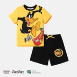 Looney Tunes Kid Boy 2pcs Short-sleeve Naia Tee and Cotton Shorts Set Yellow