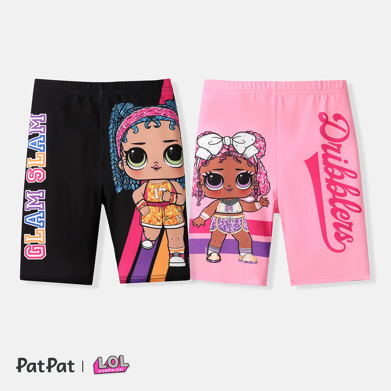L.O.L. SURPRISE! Kid Girl Eco-friendly RPET Fabric Character Print Leggings Shorts Pink big image 1
