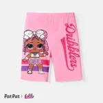 jajaja. ¡sorpresa! Pantalones cortos con estampado de personajes de tela rpet ecológicos para niñas y niños Rosado