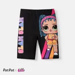 L.O.L. SURPRISE! Kid Girl Eco-friendly RPET Fabric Character Print Leggings Shorts Black