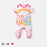 Care Bears Baby Boy/Girl Short-sleeve Bear Print Jumpsuit Pink
