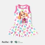 PAW Patrol Toddler Girl Heart Print Naia/Cotton Sleeveless Dress Multi-color