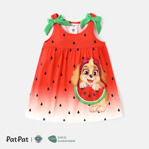 PAW Patrol Toddler Girls 1pc Naia™ Watermelon Print Bowknot Design Sleeveless Dress