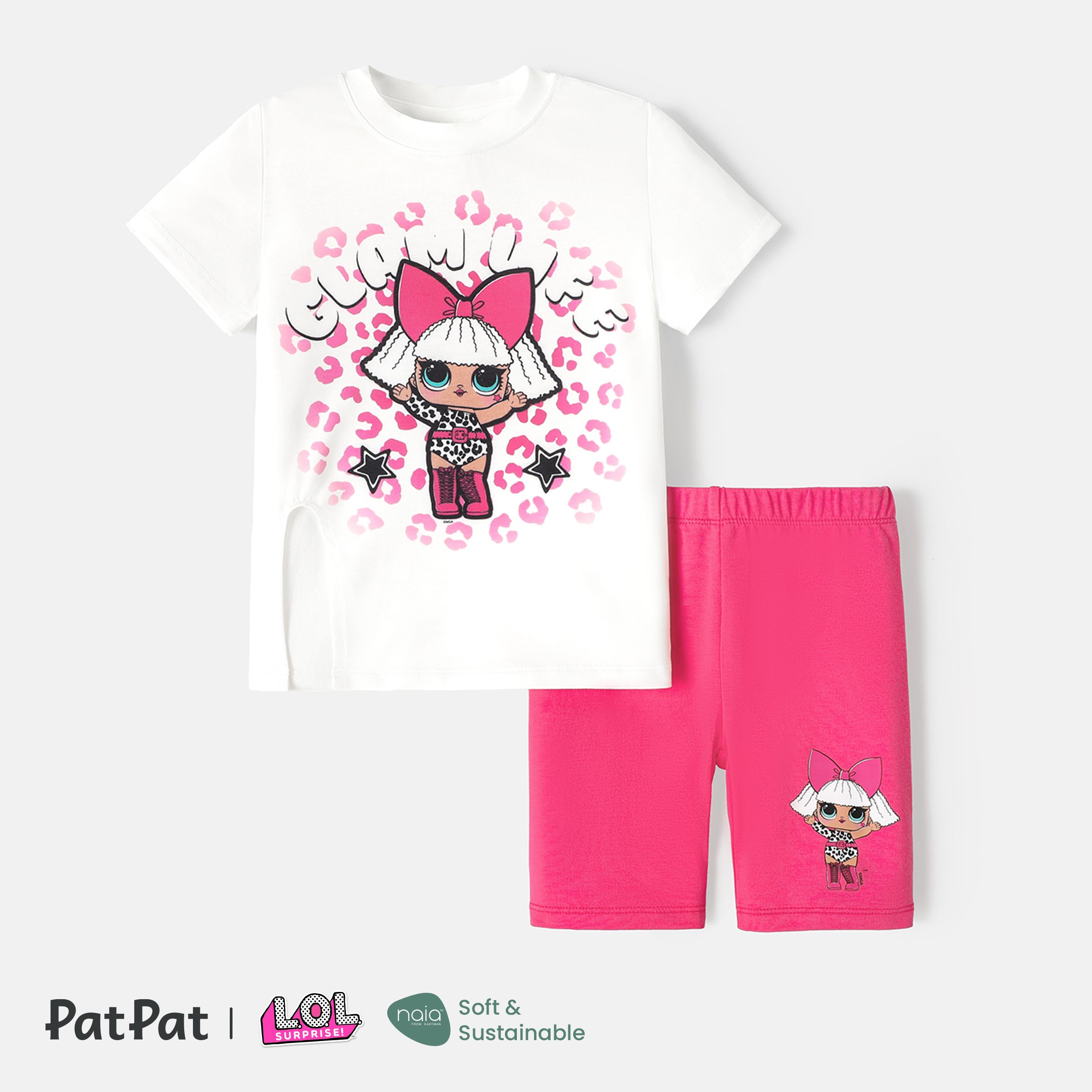 Mdr. Surprendre! Ensemble T-shirt Et Short En Coton à Imprimé De Personnages Pour Tout-petits/enfants Filles/garçons