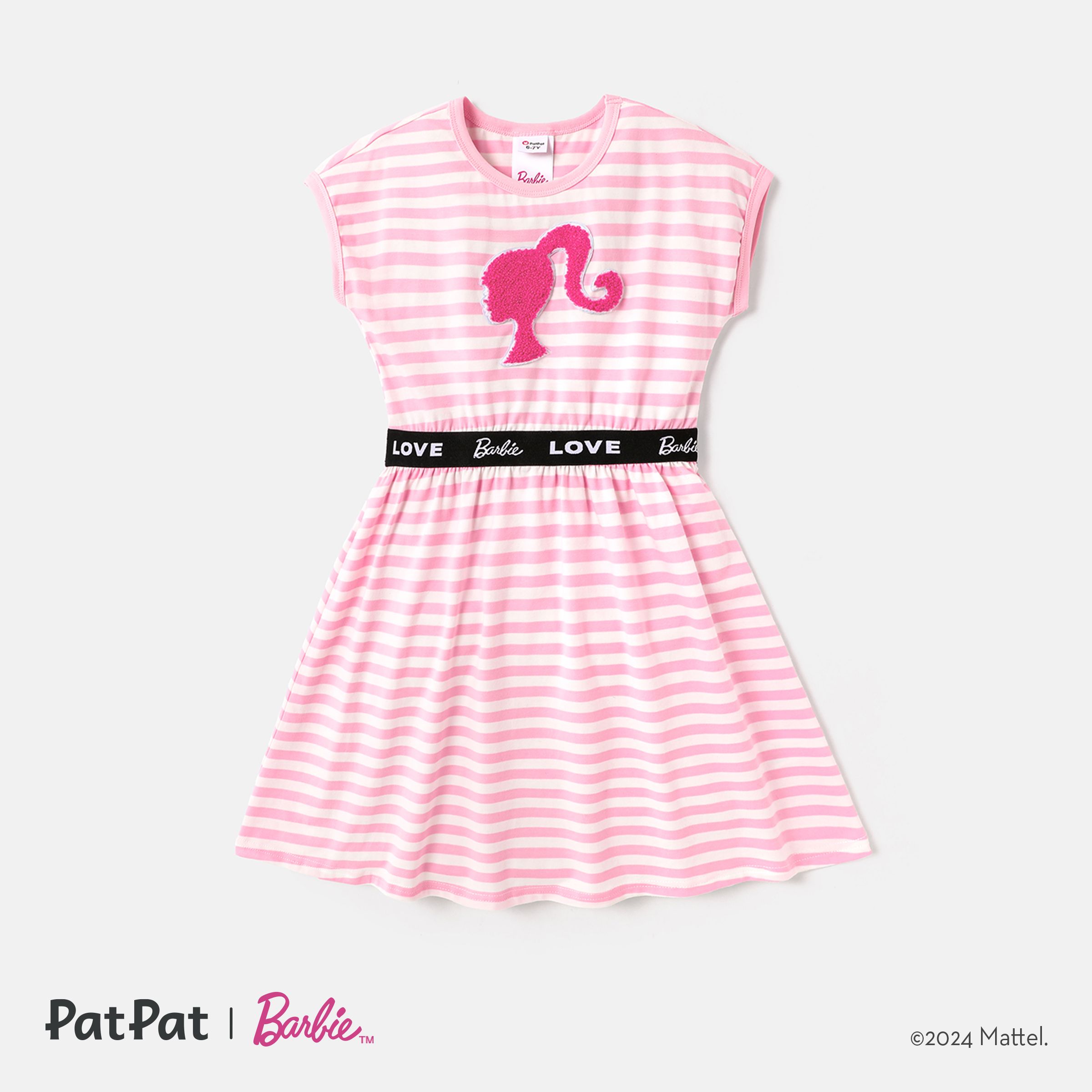 Barbie Toddler/Kid Girl Letter Panel Sleeveless Dress