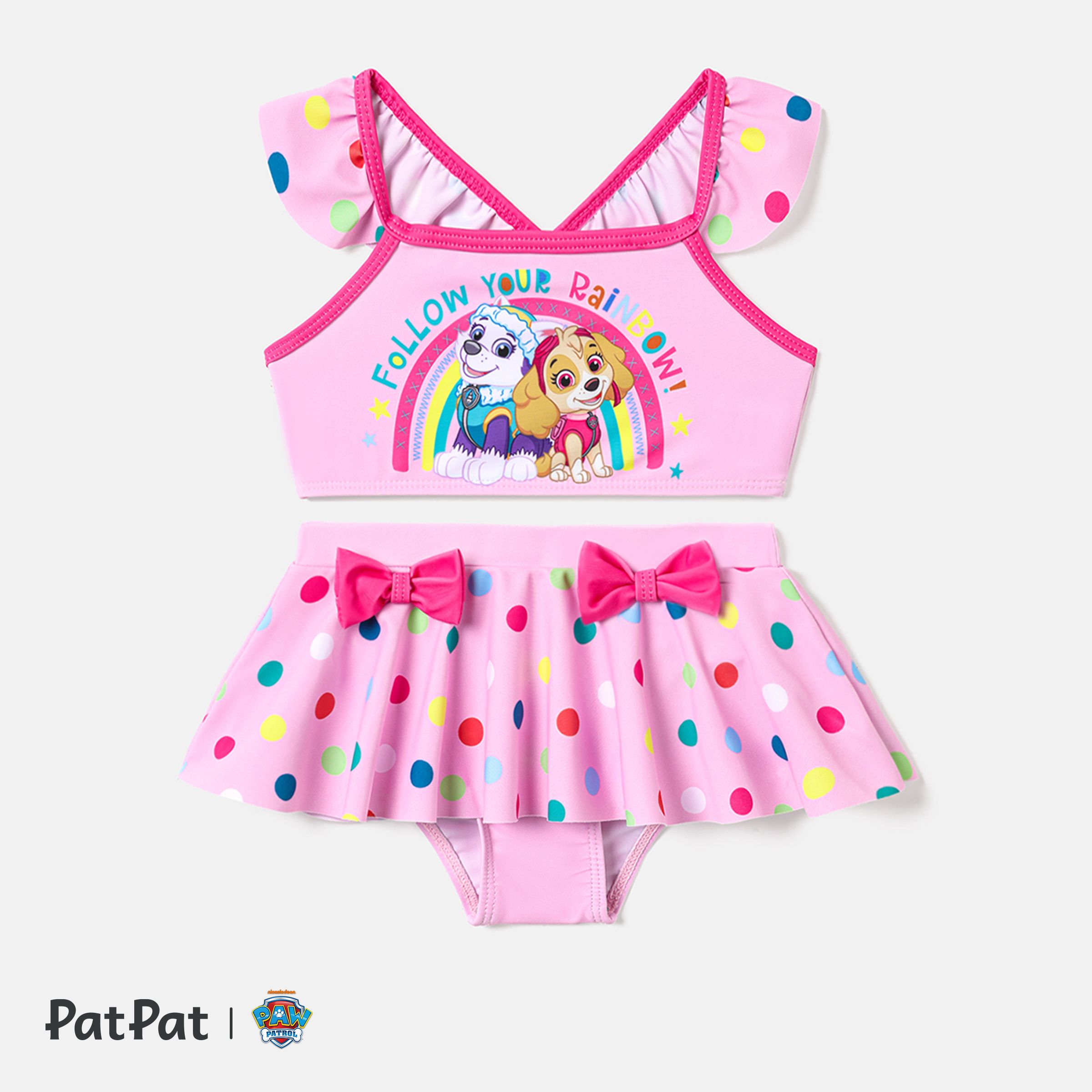 PAW Patrol Toddler Girl 2pcs Flutter-sleeve Maillot De Bain Deux Pièces