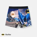 Justice League Character Print Swim Trunks for Brother and Me Black