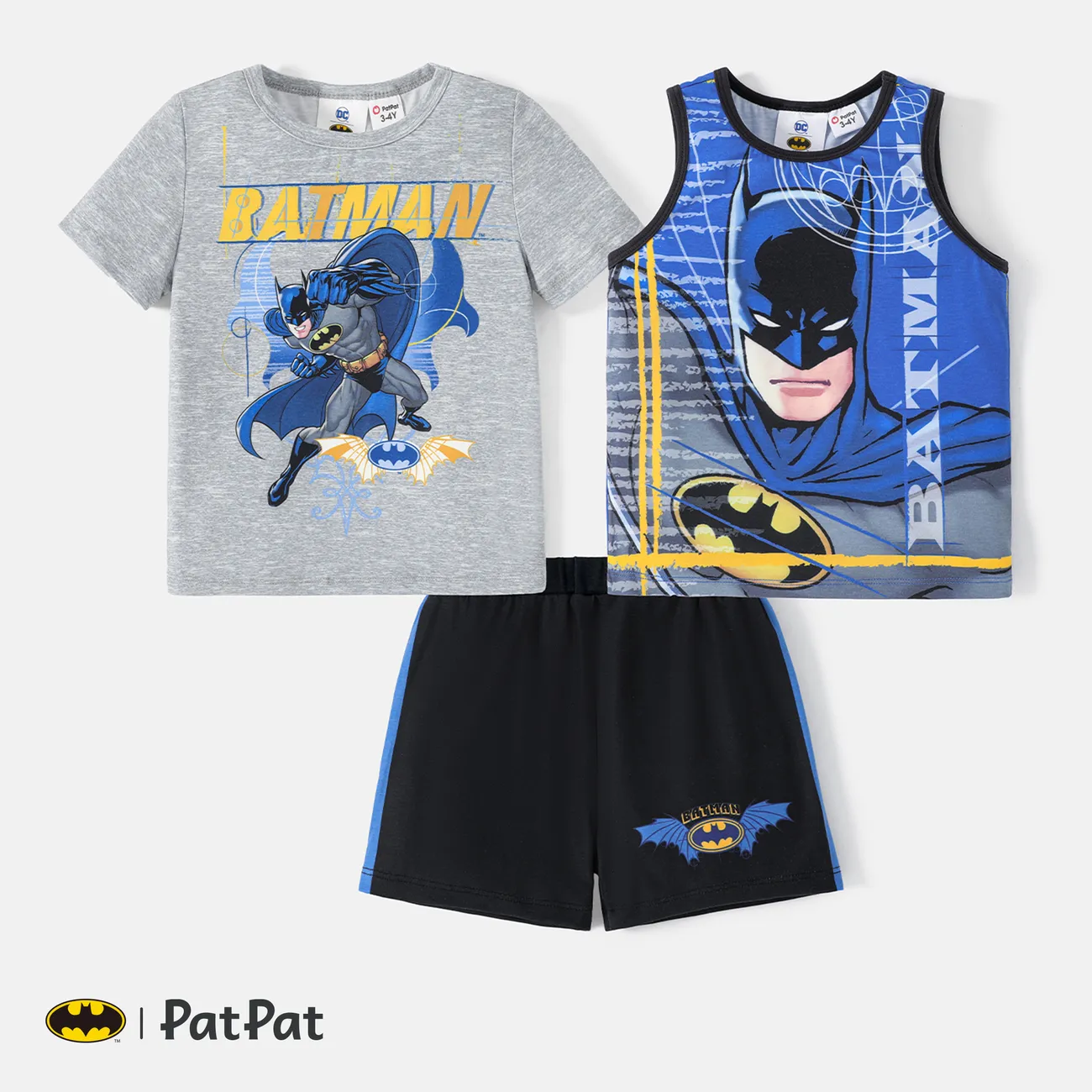 Batman Toddler Boy Character Print Naia™ Tank Top / Tee / Shorts Blue big image 1