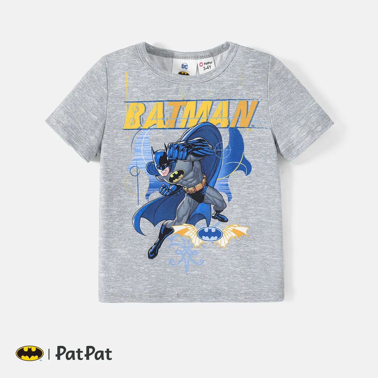 باتمان طفل صغير صبي طباعة شخصية نايا™ تانك توب / تي شيرت / شورت اللون الرمادي big image 1