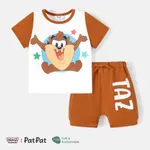 Looney Tunes Baby/Toddler Boy/Girl 2pcs Short-sleeve Graphic Naia™ Tee and Cotton Shorts Set Brown