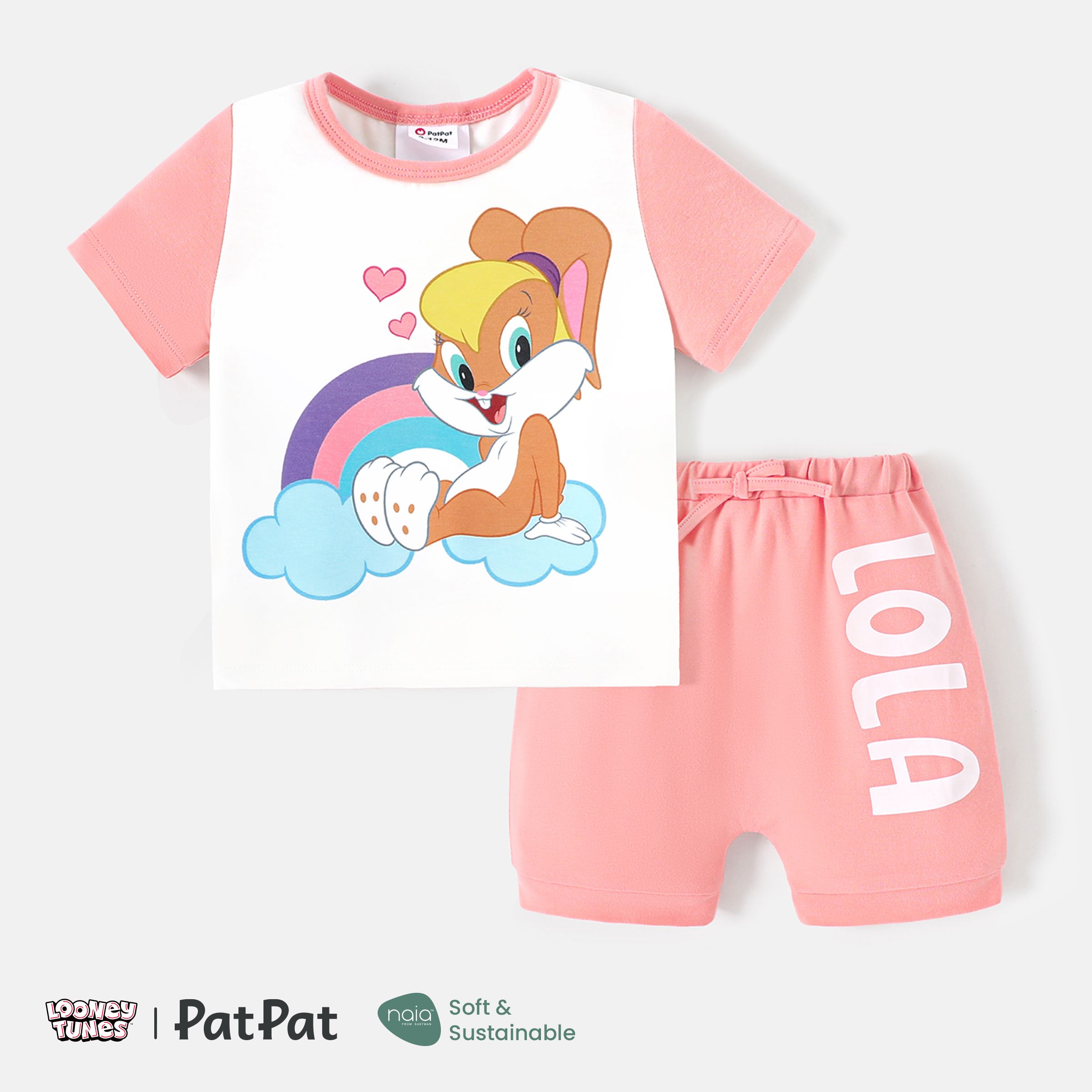 Looney Tunes Baby/Toddler Boy/Girl 2pcs Short-sleeve Graphic Naiaâ¢ Tee And Cotton Shorts Set