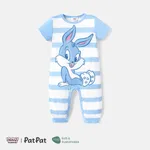 Looney Tunes Baby Girl/Boy Naia™ Character Print Short-sleeve Jumpsuit Blue