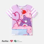 Glücksbärchis Kleinkinder Unisex Kindlich Bär Kurzärmelig T-Shirts lila