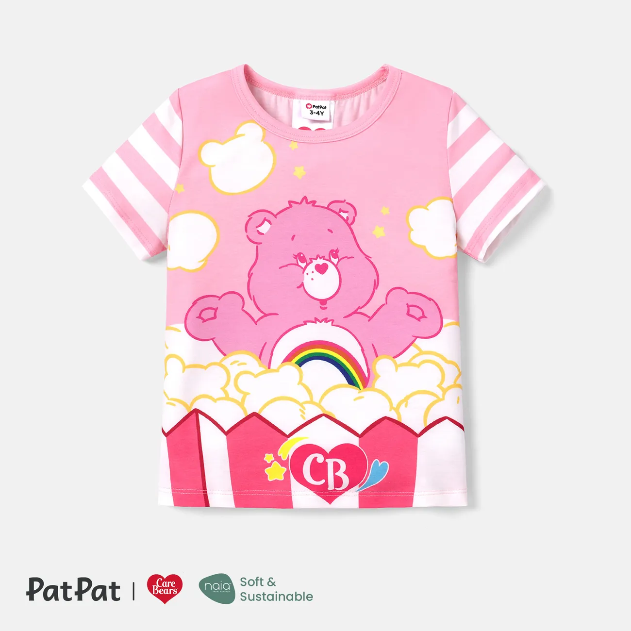 Les Bisounours Enfant en bas âge Unisexe Enfantin Ours Manches courtes T-Shirt Rose big image 1
