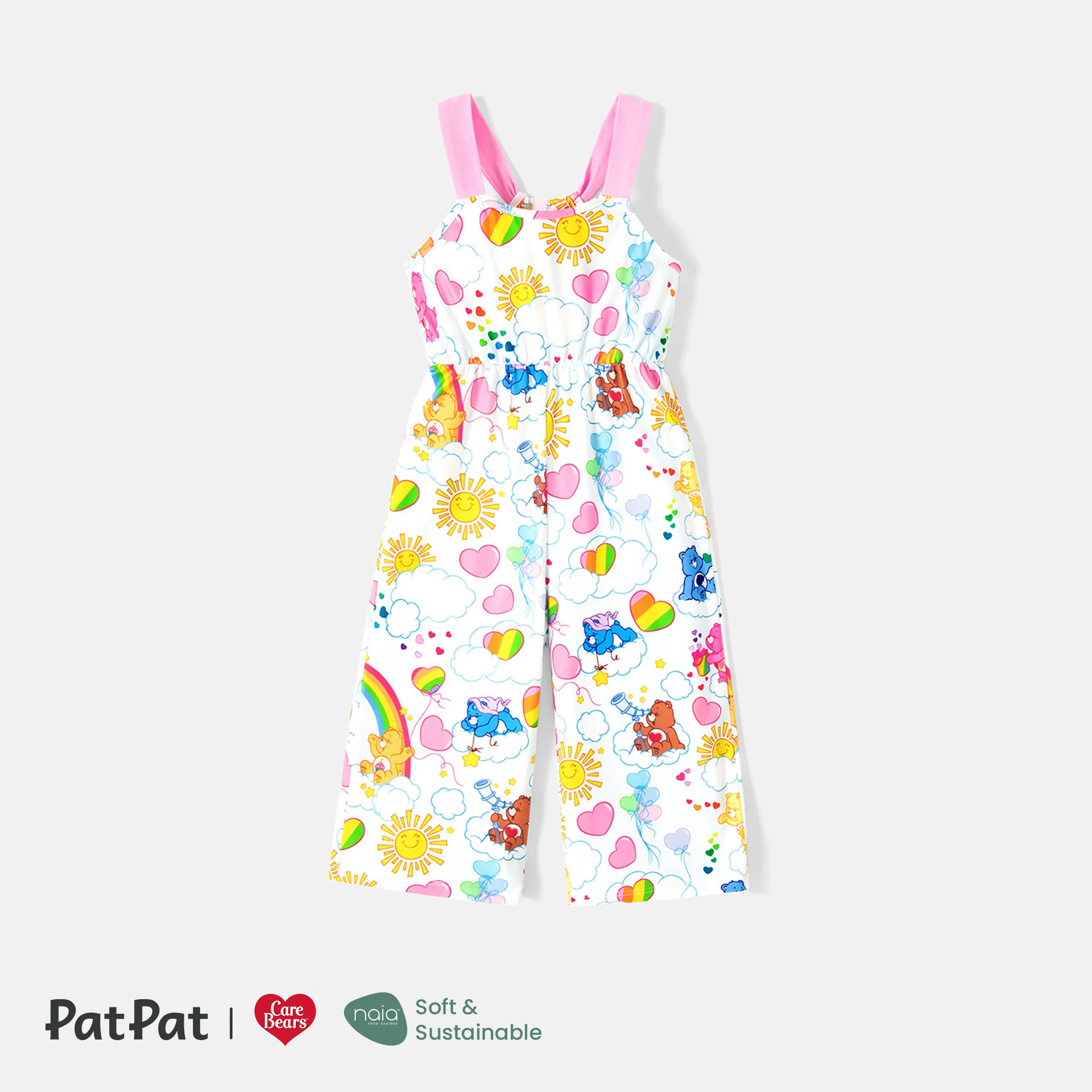 Care Bears Toddler Girl Naiatm Allover Print Cami Jumpsuit