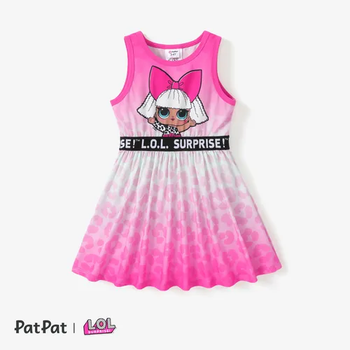 PAW Patrol Little Girl Web Gradient Pattern Sleeveless Dress or Checkerboard All-over Pattern Dress