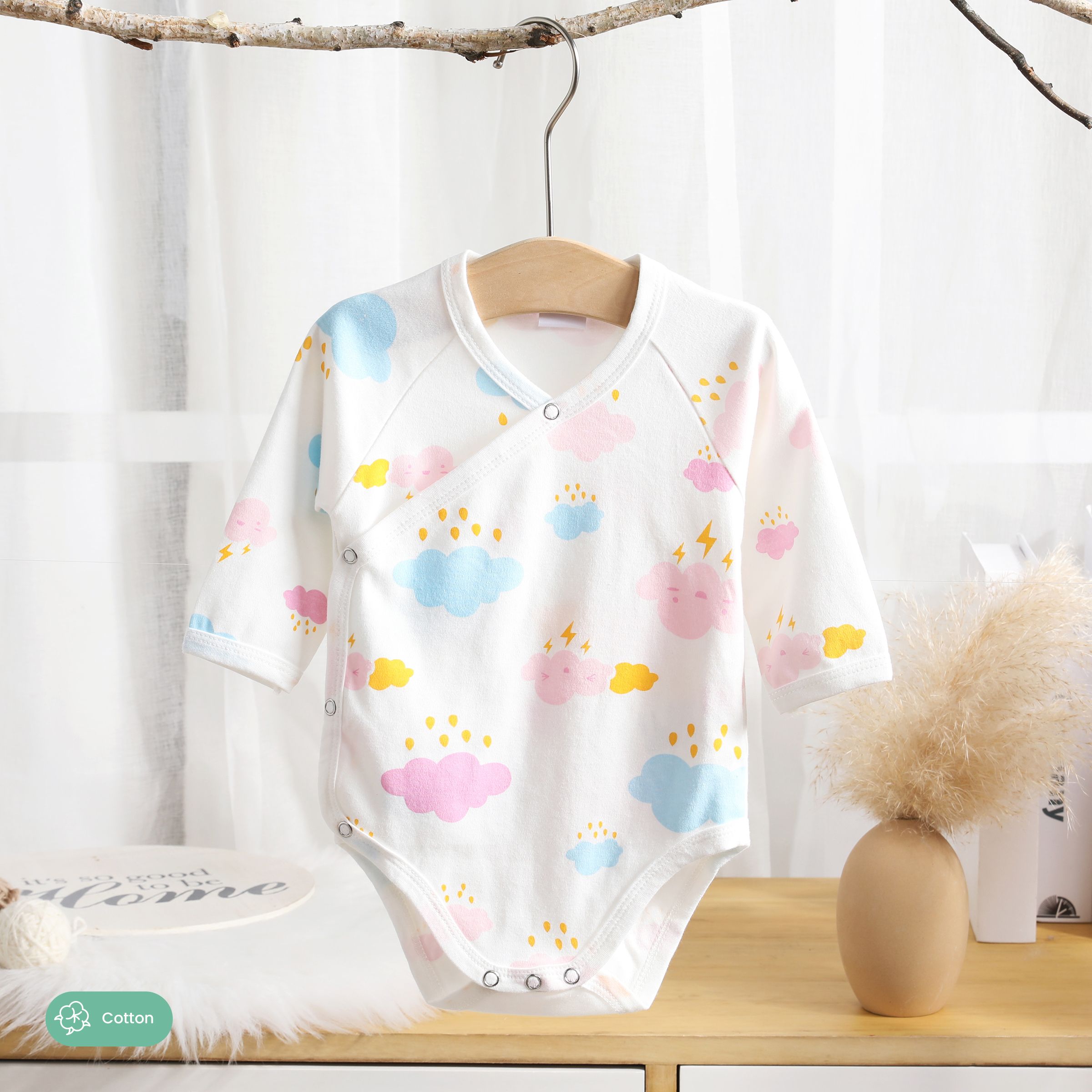 Baby Boy/Girl 100% Cotton Slanted Star Romper