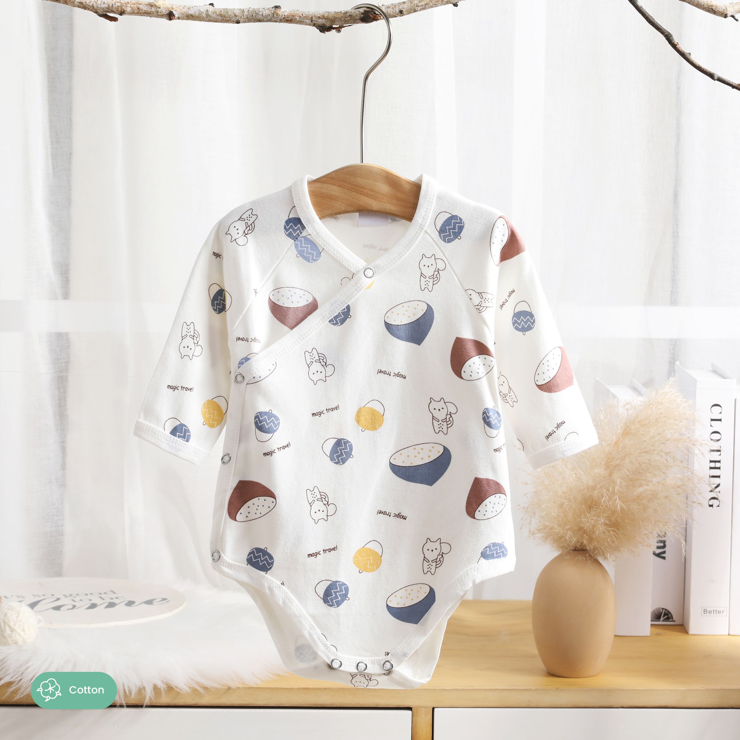 

Baby Boy/Girl 100% Cotton Slanted Star Romper