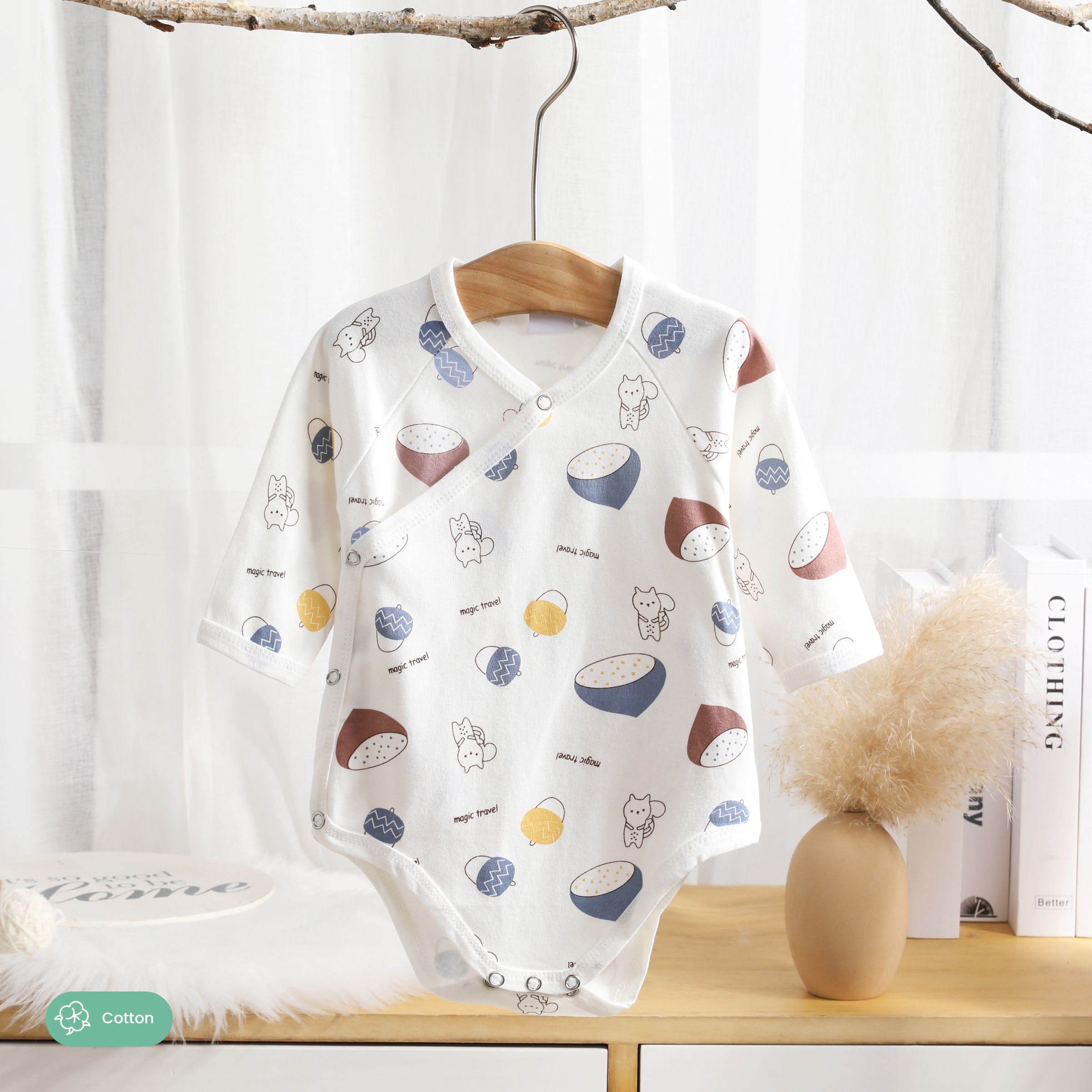 Baby Boy/Girl 100% Cotton Slanted Star Romper