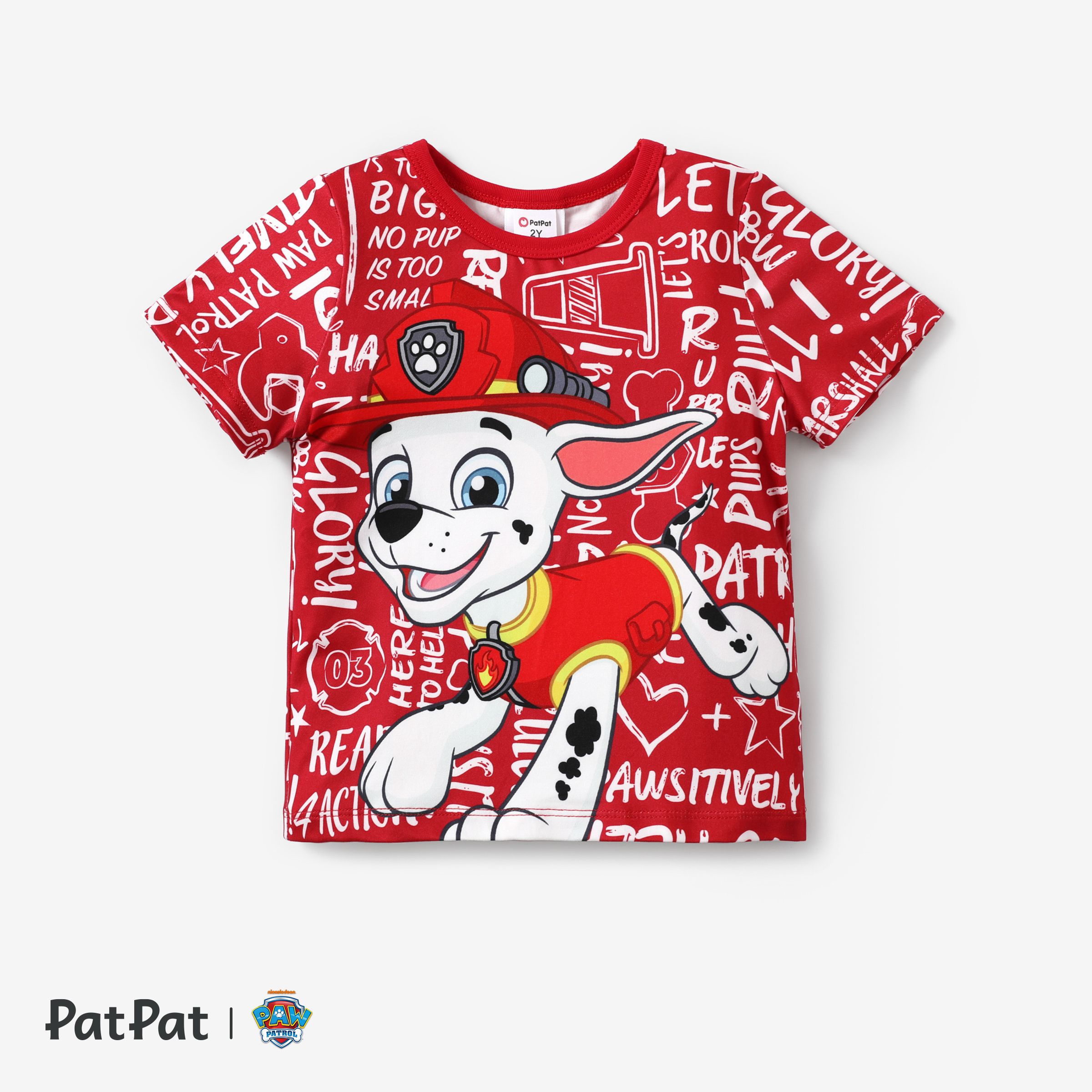 1pc Pat' Patrouille Enfant En Bas Âge Fille/Garçon Personnage Doodle Imprimer T-shirt