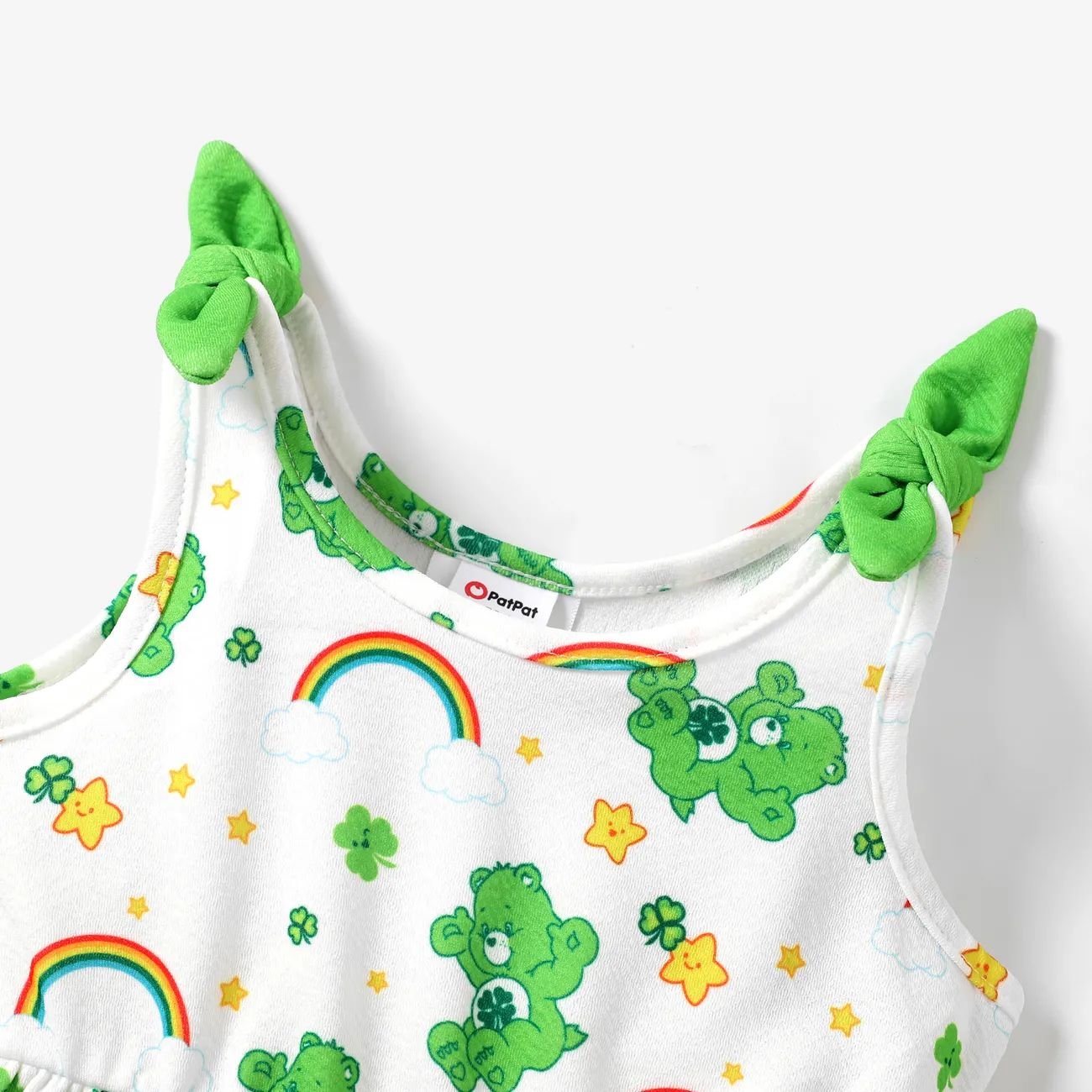 Glücksbärchis St. Patrick's Day Kleinkinder Mädchen Hypertaktil Kindlich Kleider grün big image 1