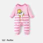 Looney Tunes Baby Boy/Girl Long-sleeve Graphic Striped Jumpsuit Pink