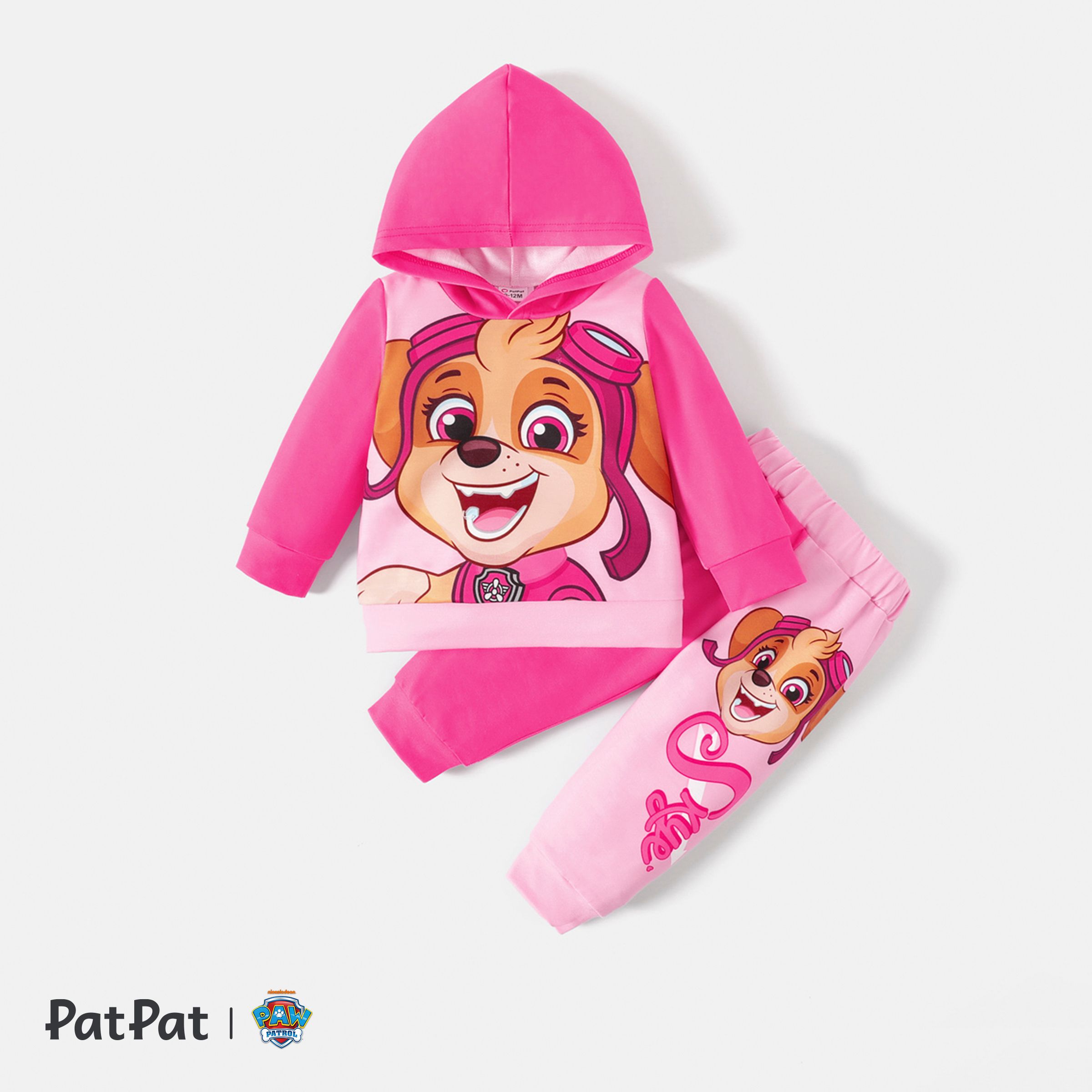 PAW Patrol Little Boy/Girl Cartoon Dog Print Long-sleeve Hoodie And Sweatpants Set