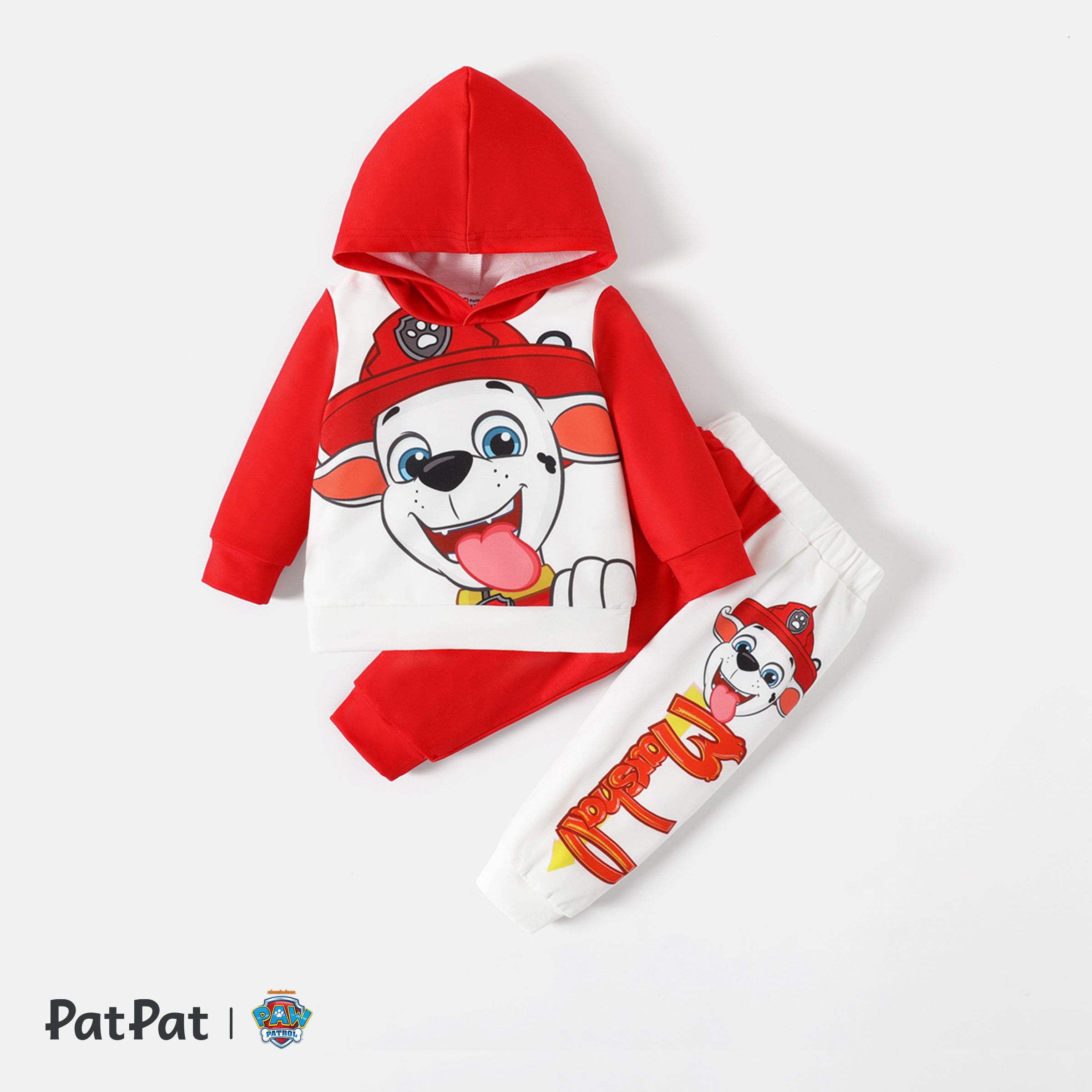 PAW Patrol Little Boy/Girl Cartoon Dog Print Long-sleeve Hoodie And Sweatpants Set