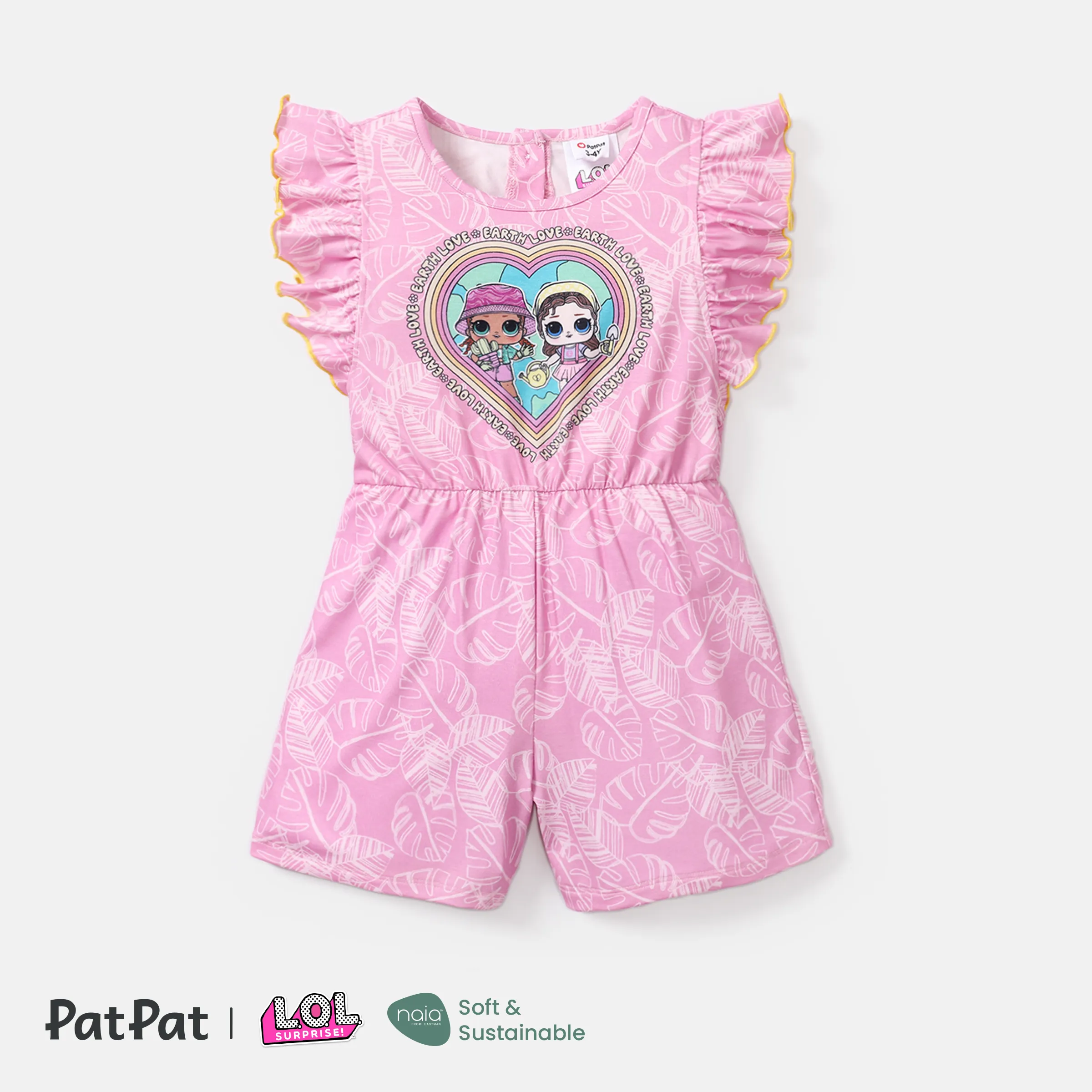 

L.O.L. SURPRISE! Toddler Girl Character & Plant Print Flutter-sleeve Naia™ Romper