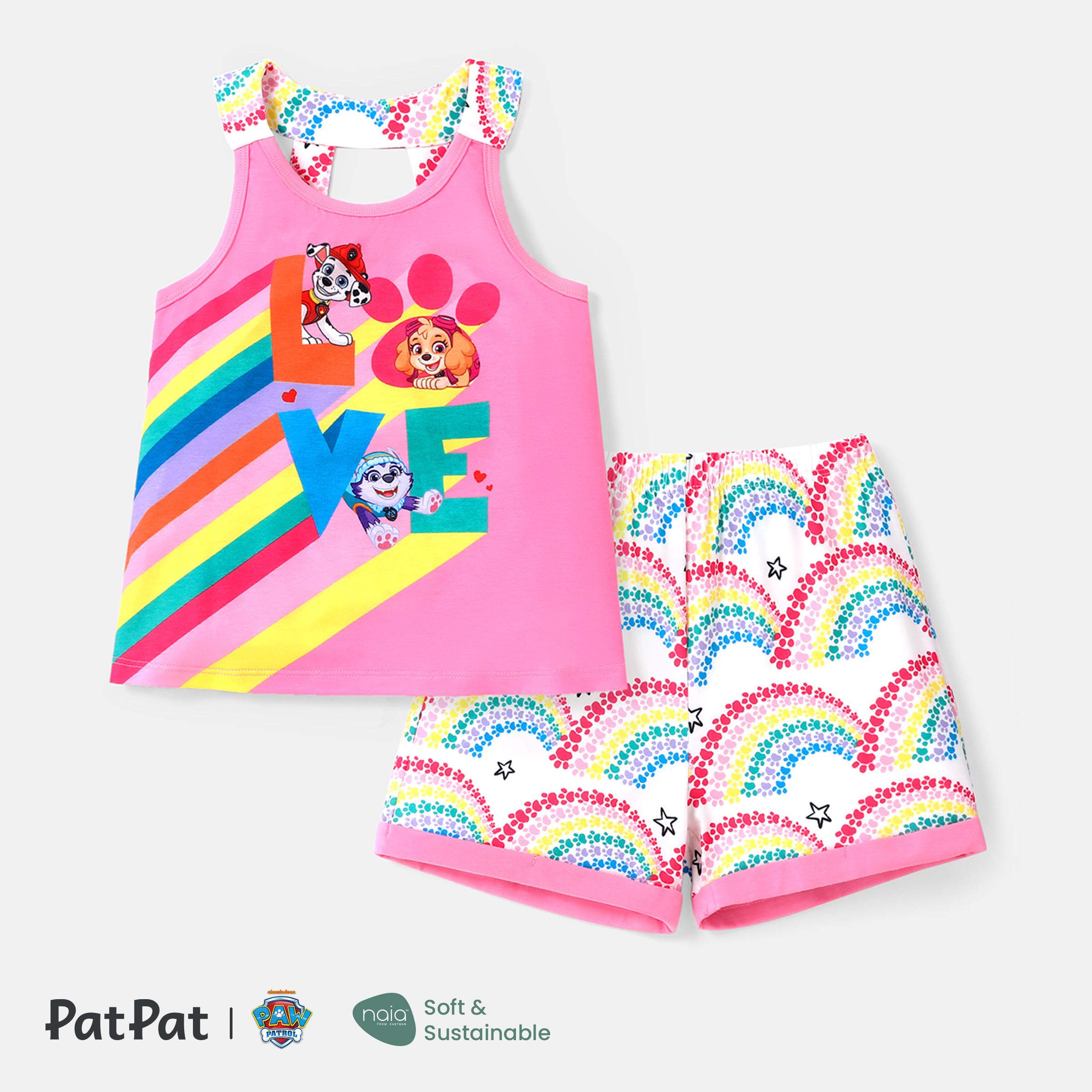 

PAW Patrol Toddler Girl/Boy 2pcs Naia™ Character Print Tank Top and Shorts Set